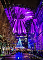 Christmas lights at the Sony Center